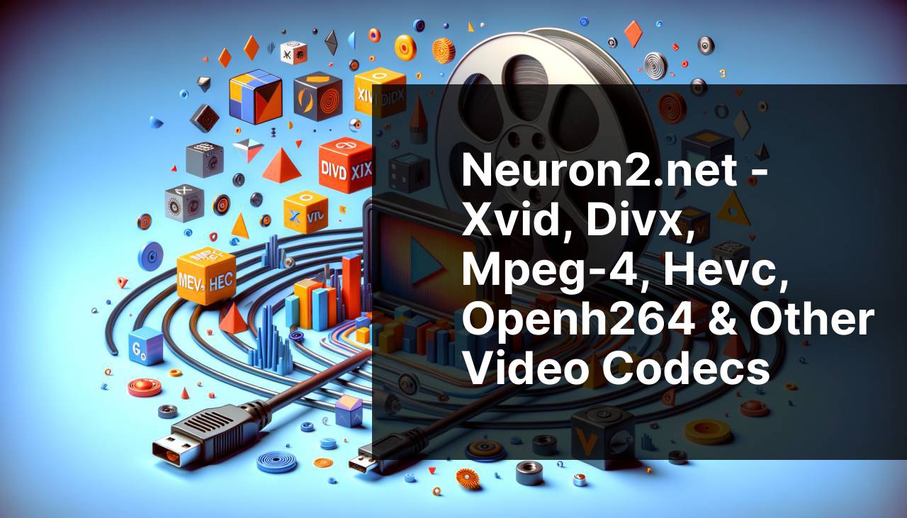 Neuron2.net - Xvid, Divx, Mpeg-4, Hevc, Openh264 & Other Video Codecs