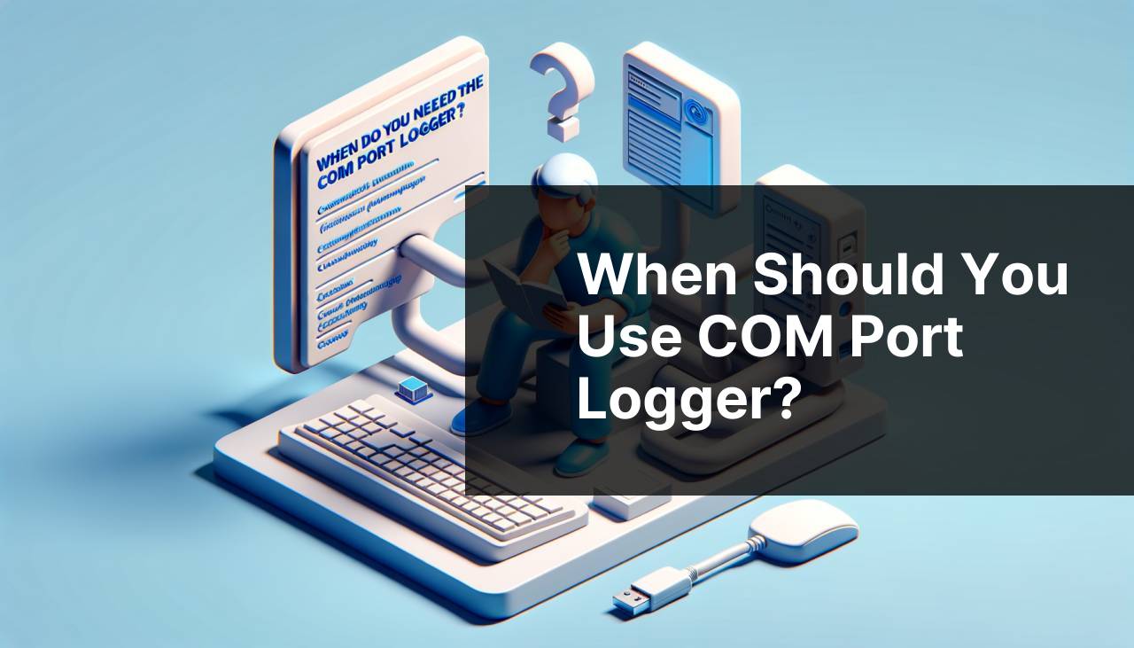 When Should You Use COM Port Logger?