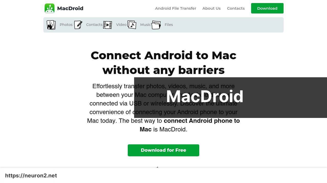 https://www.macdroid.app screenshot