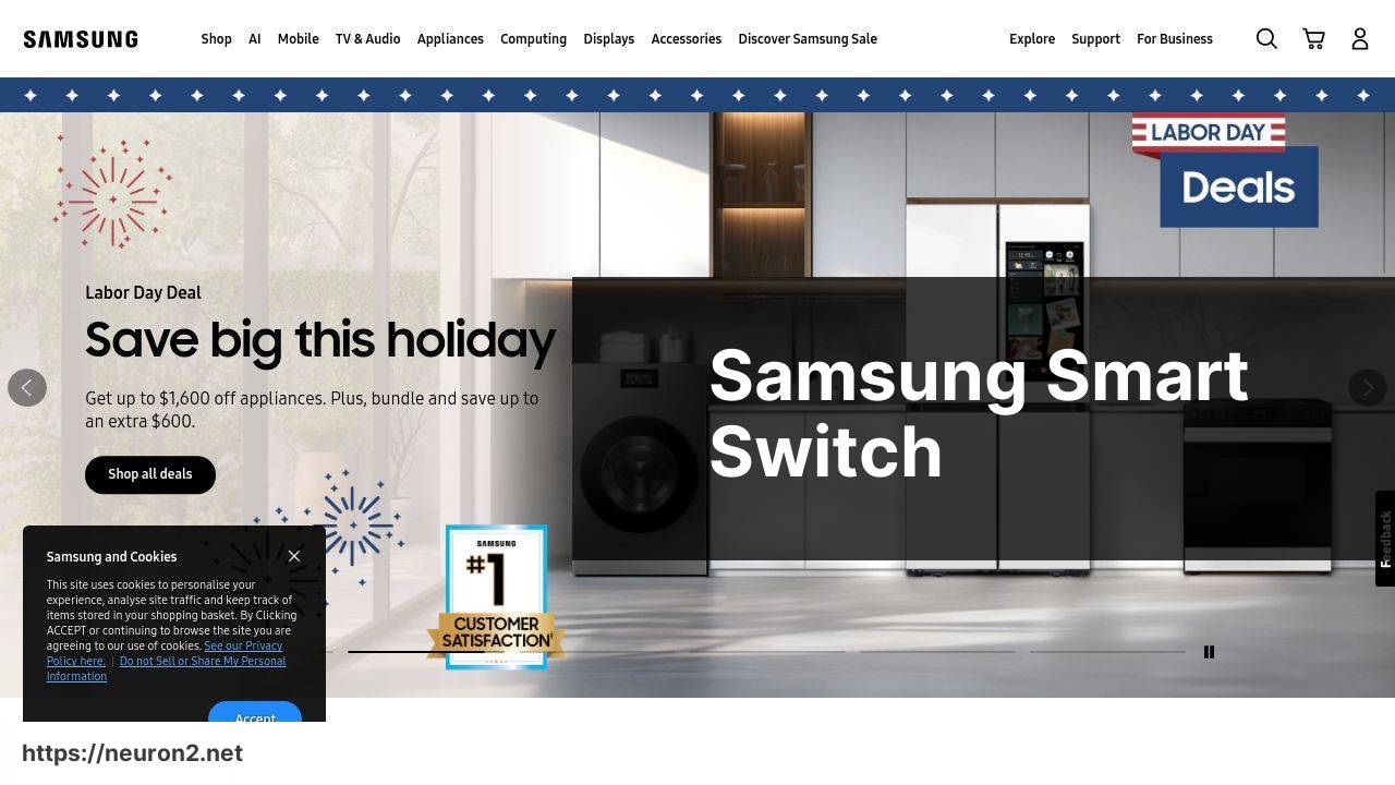 https://www.samsung.com/ screenshot